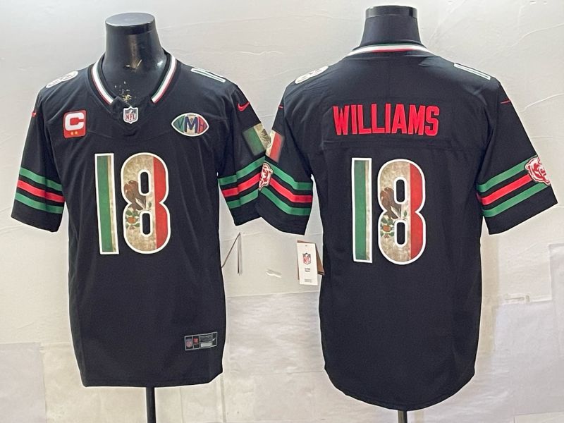 Men 2026 Chicago Bears #18 Williams black 3th generations Nike Limited NFL Jersey style 0054